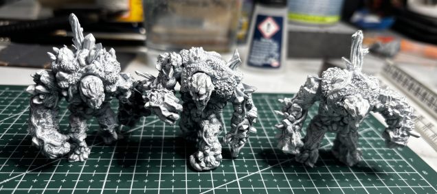 With all 60 of the infantry sorted it’s onto the final 6 models, with 3 of them being the fanatiscally Earthly Elementals!