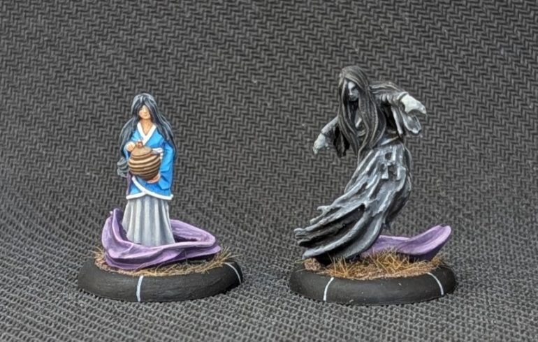 The Maiden on the left and her angry entity on the right