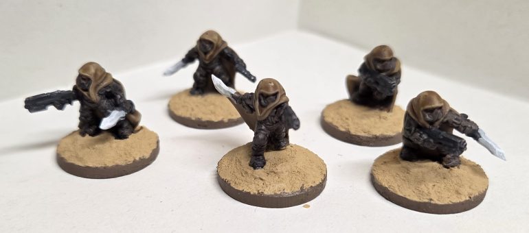 Standard Fremen warriors, blades and some pistols