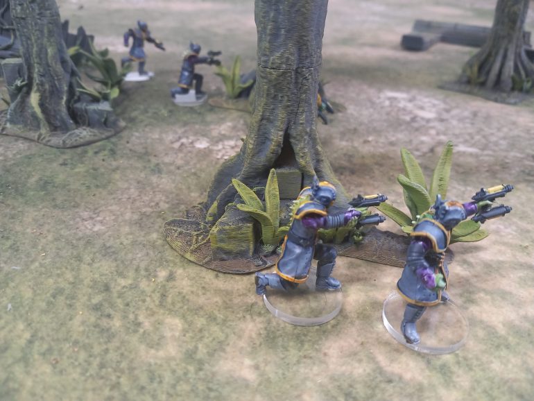 Black sun slavers appear and fire away but the crew learn from Weedos mistake and use the trees for cover