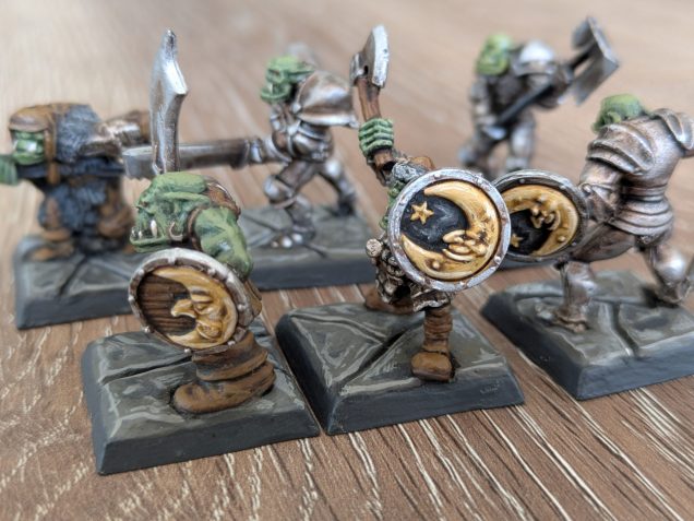 And I also used the Moon Face shields with grey bases