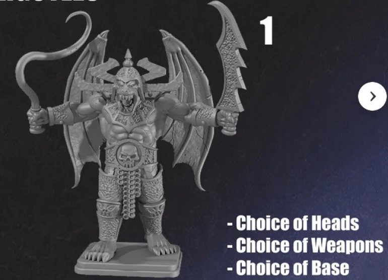 I found this Hero Quest Gargoyle on Etsy, which was a quite close match to the image on the original painted board section