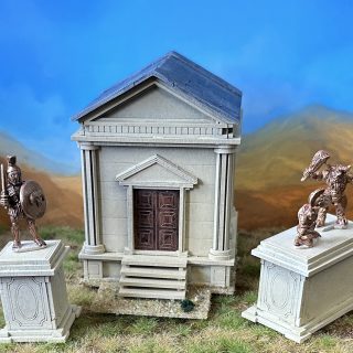 Shrine, statuary and plinths