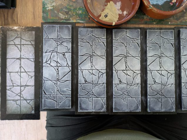 I was torn between unifying the dungeon sections with a single colour scheme, or going with the classic '95 bright tiles. After hardly any deliberation I went with trying to stay true to the original board sections
