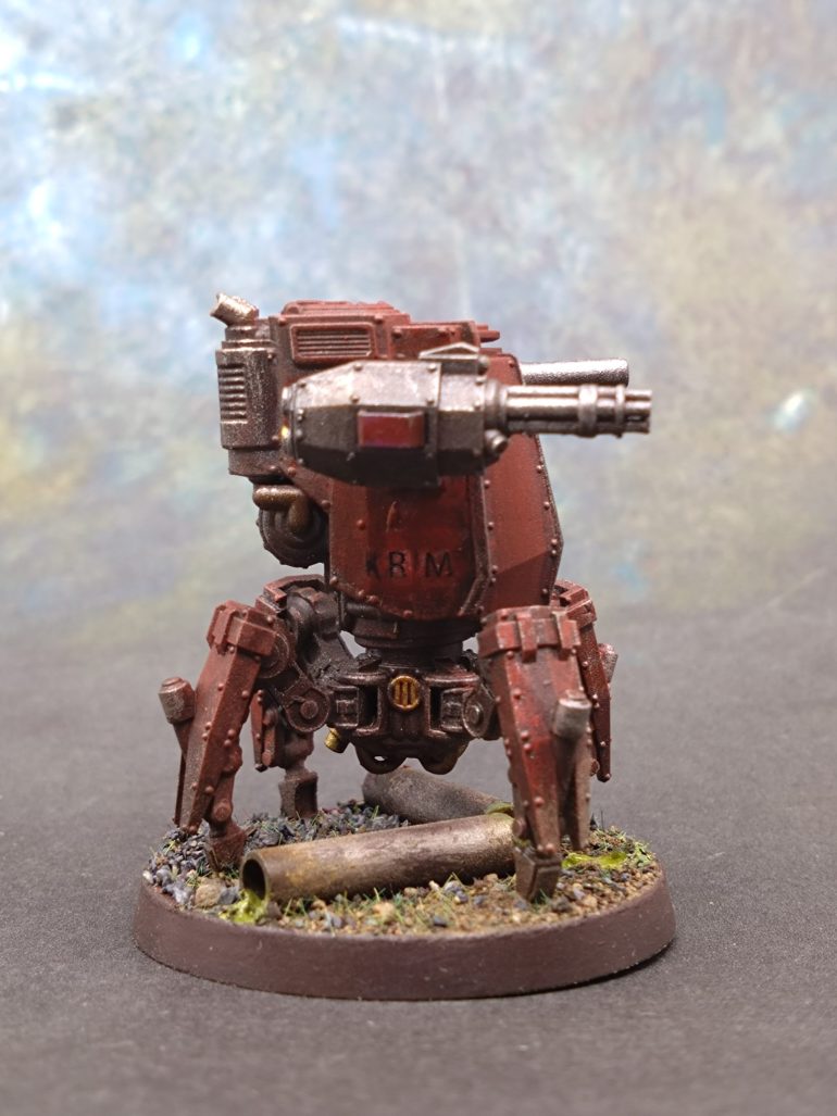 I managed to use transfers from the corner of a GW decals sheet to write 