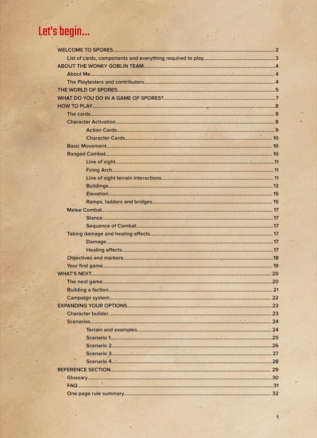 Big updates to line of sight rules. I also started to write the world of spores section. I plan to support this section with comic strip images. 