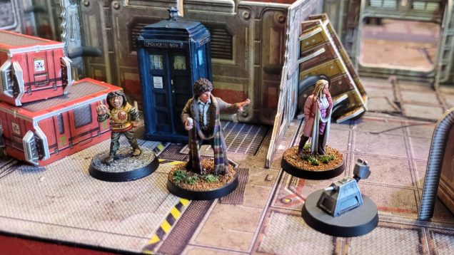 The intrepid TARDIS crew, including a very old Citadel version of Adric.
