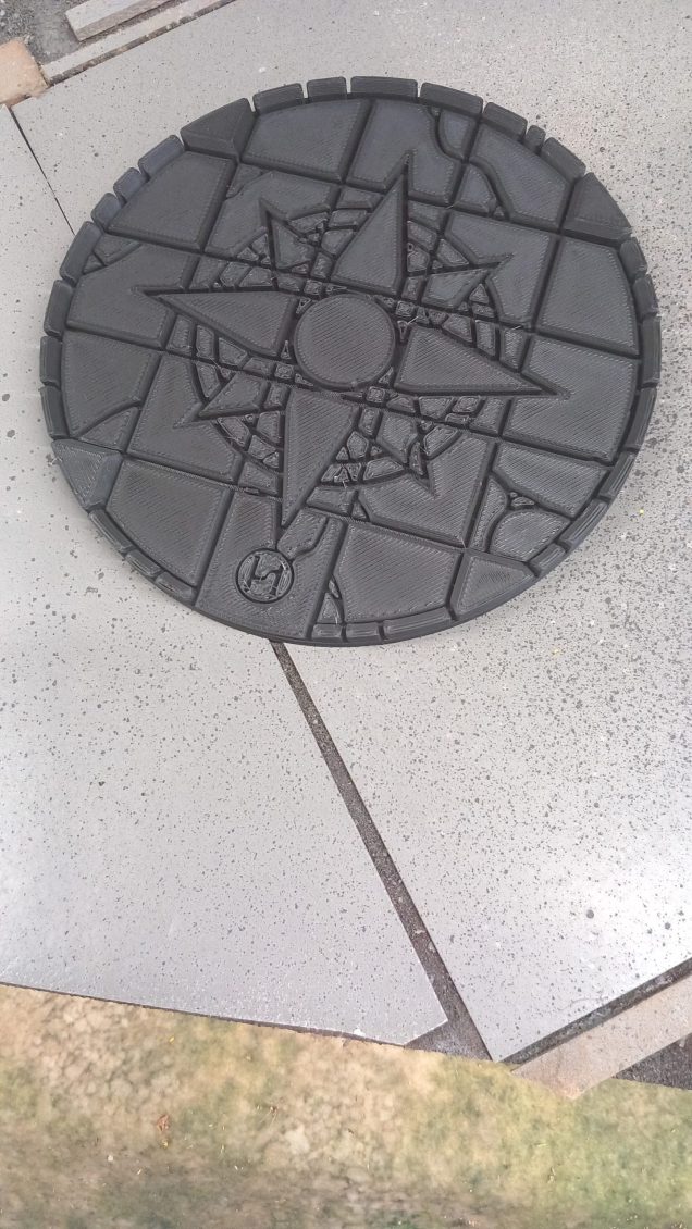 The magic circle in the round room clearly defined so it's easier to paint on