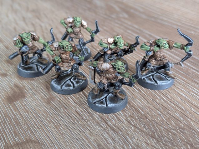 Black Tree also had some nice Orc Archer sculpts, so I stuck with them for the 6 Orc Archers