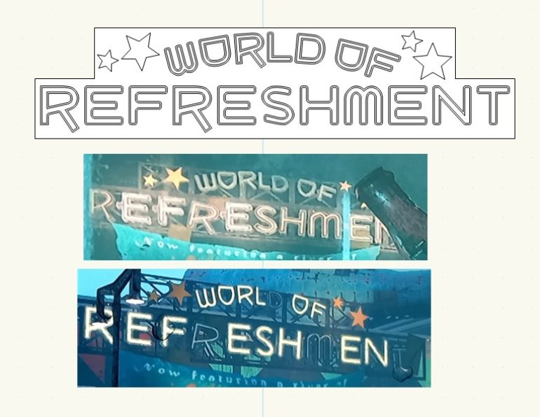 I had a few bespoke sections made starting with a sign