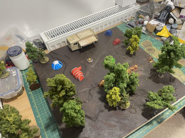 checking layout with the trees