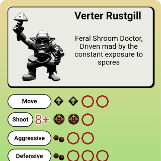 Character card layout change. Temporary graphic design