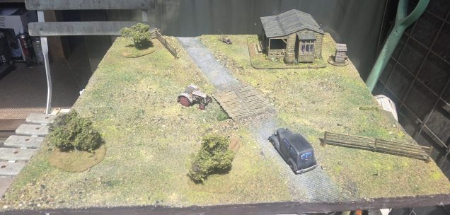 Terrain board finished and a few Ghouls