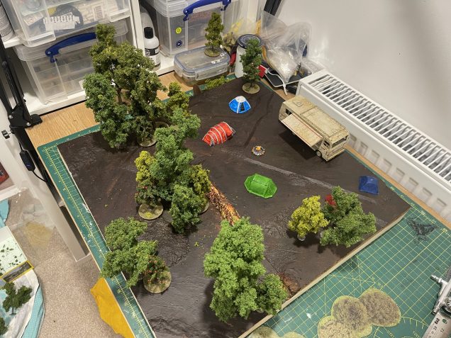 checking layout with the trees