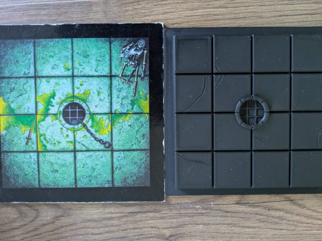 I raised the rim of this well initially, but have since modified the STL so that it's flush with the squares so I don't get wobbly miniatures