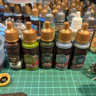 Airbrushing the squadron..