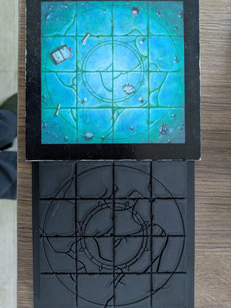 The room tiles needed a bit more attention - the thickness of the lines needed amending to make some details clearer, especially with the circle here