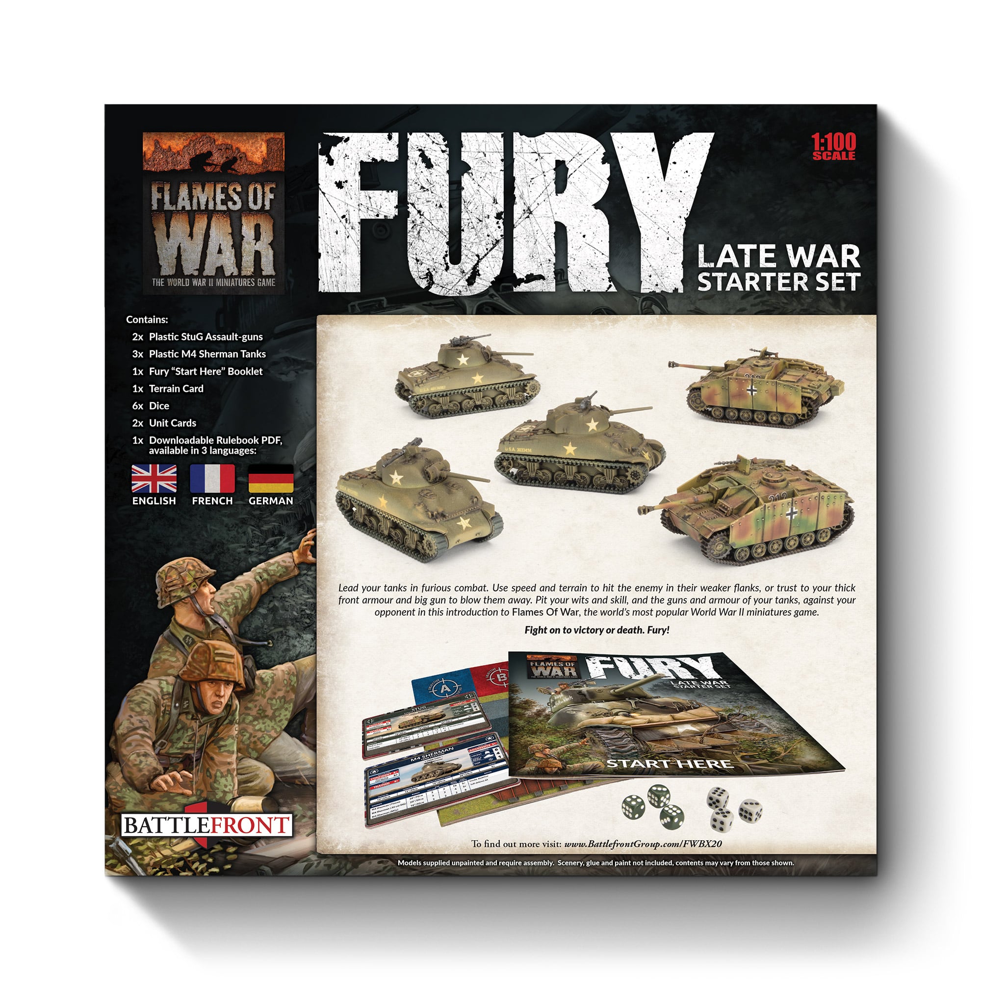 Fury Late War Starter Set Contents - Flames of War
