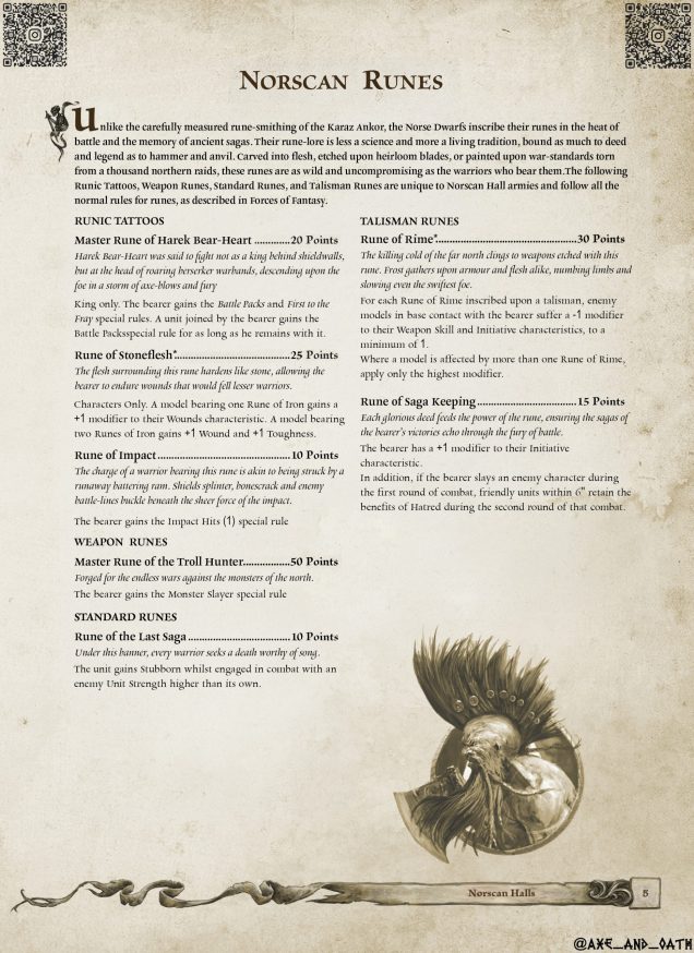 [Homebrew] Army of Infamy: Norscan Halls