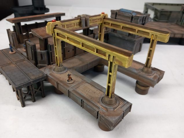 The kit needed to complete the scenarios. They warn you not to glue any of it together. It's all modular and slots together. A great bit of kit that can be changed and added to 