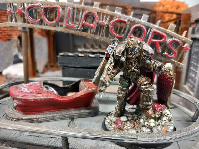 The king of the park represents the player character from fallout4. It comes with three head options, male, female and helmet. They can be hired to join a gang in nukaworld. This is the character who now acts as the overboss to the park.