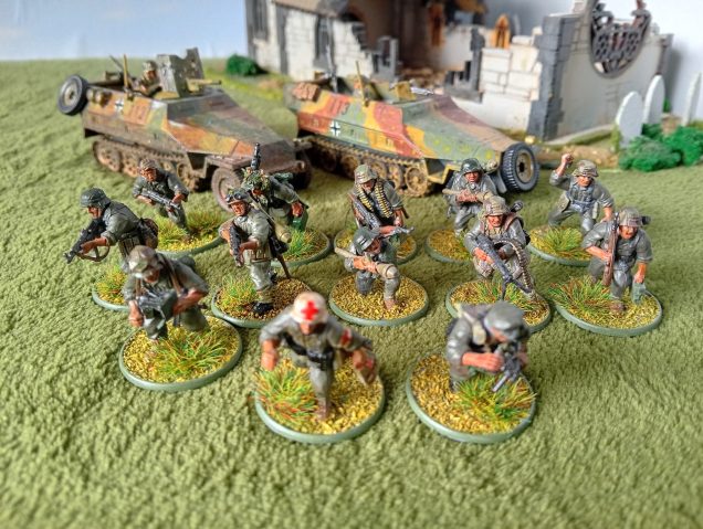 21st Panzer Division vehicles and troops
