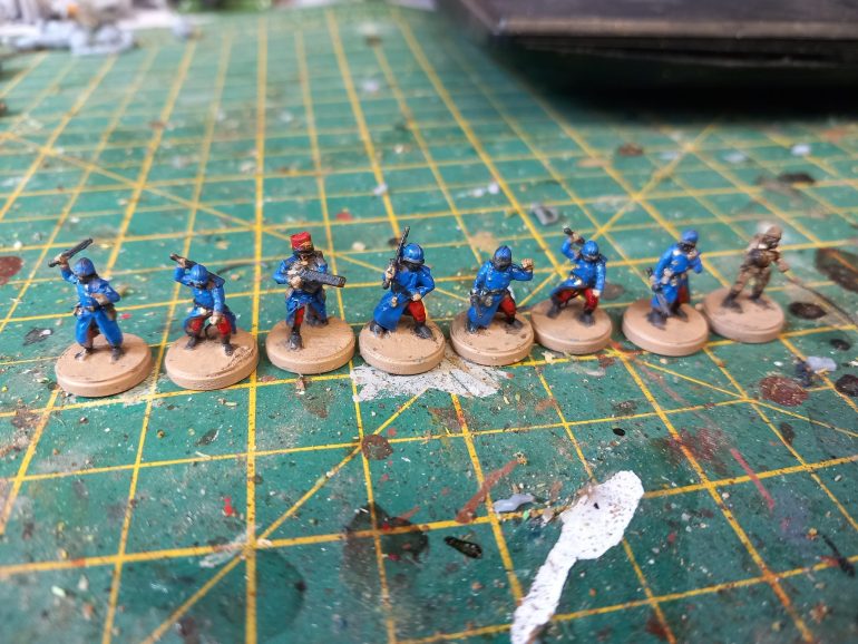 Company officers. I did hurt my eyes painting these. I must be getting old
