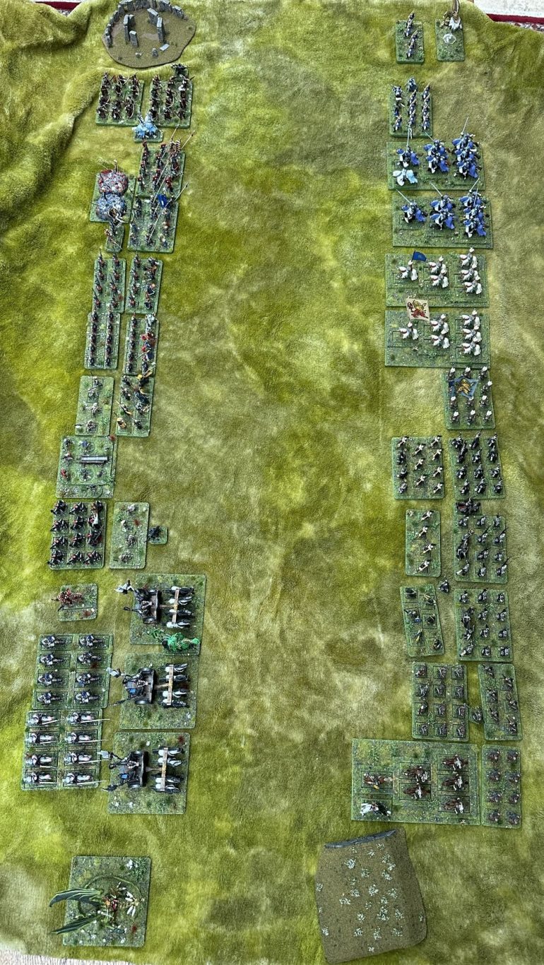 Battle of Barrowvale.  Dogs of War on the left and Imperials on the right.