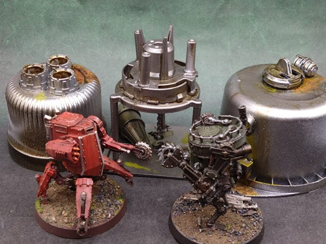 Got access to a friend's 40k bits box to add a bit more interest to my latest batch of terrain features.