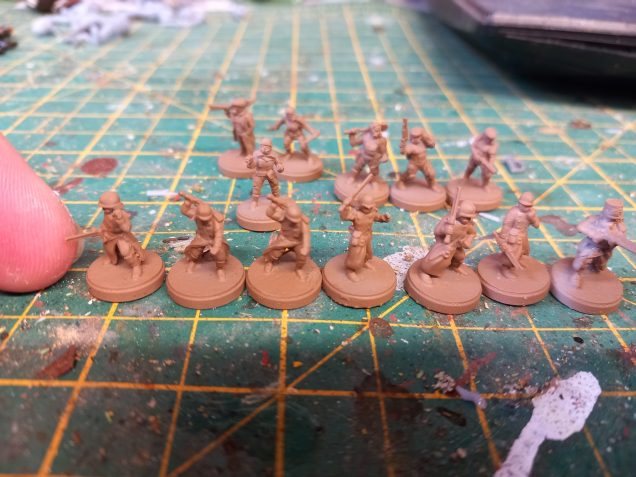 Starting with a small selection of dockers and company minis for the first scenario 