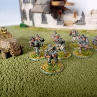 21st Panzer Division vehicles and troops