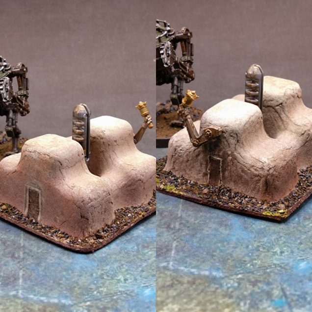 Adobe style buildings made after the Smogfall are durable against acid rain and with some clever air filtration tech makes cheap easy to maintain workshop buildings or temporary shelters when crossing between the more heavily defended safe zones.