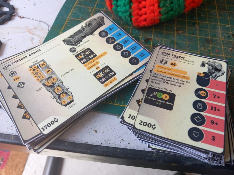 Each unit has a card that i download and printed