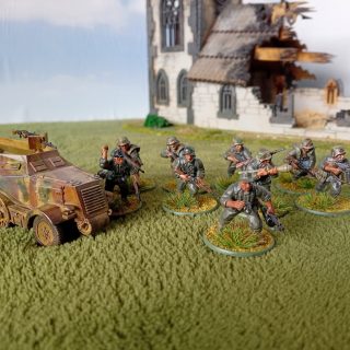 21st Panzer Division vehicles and troops