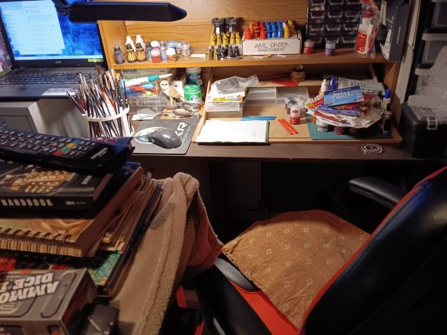 Painting Desk, Cleared and Ready for Action.