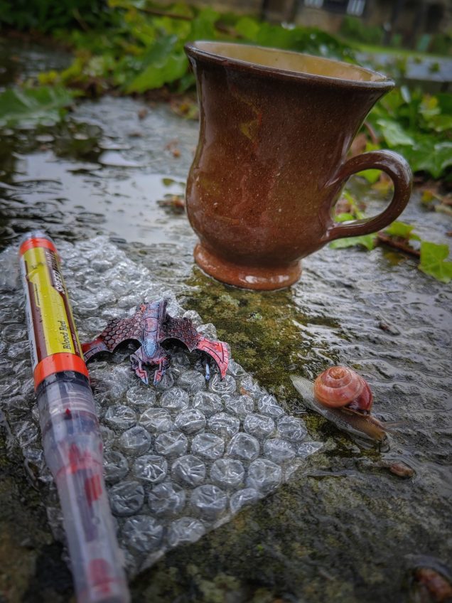 Painting in the rain, just painting in the rain..