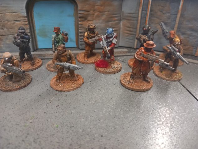 Another group to go up against. Hired mercs. This alliwed me to create a mixed group of individuals who are hired to get the job done