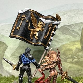 La Lionne Rousse and Sister Standard command stands