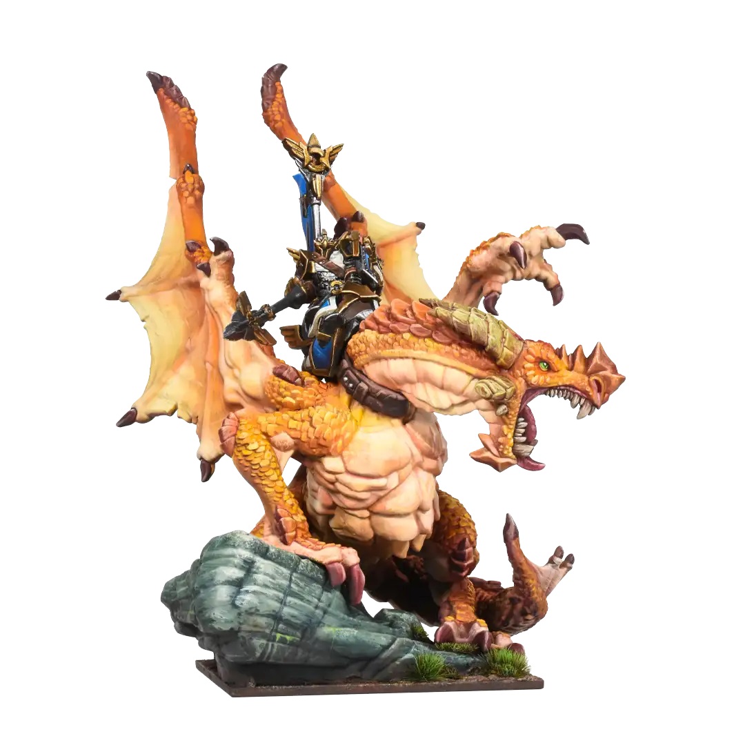 Basilean High Paladin on Dragon - Kings of War