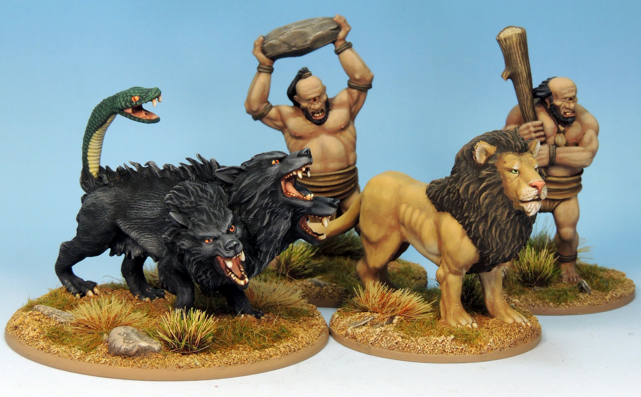 Cerberus Cyclops & Mythic Lion - Warriors of Athena