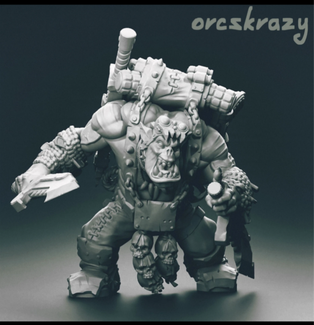 I didn't want to pay the full price for the Ork character Snikrot so I found a 3d model very close to it instead. Is this IP theft? I don't know. It's very close in look and posing to the original GW model, but it's half the price, not a recast and it's the only way I will start to collect the force I want.