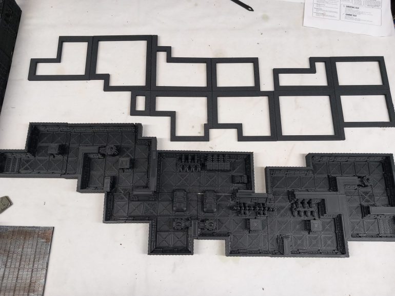 All the board sections are covered such as the vent shafts. I just need to glue these on. 