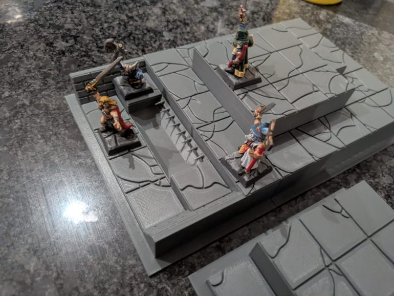 This is by far the biggest board section I've printed - it's both taller and wider than any of the other pieces, and in total took 8 hours to print and used almost a third of a role of filament!