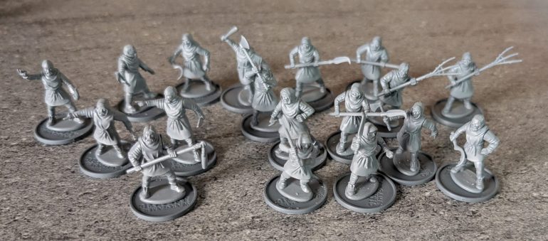 A rabble hoard, armed with either hand weapons or improvised two-handed weapons