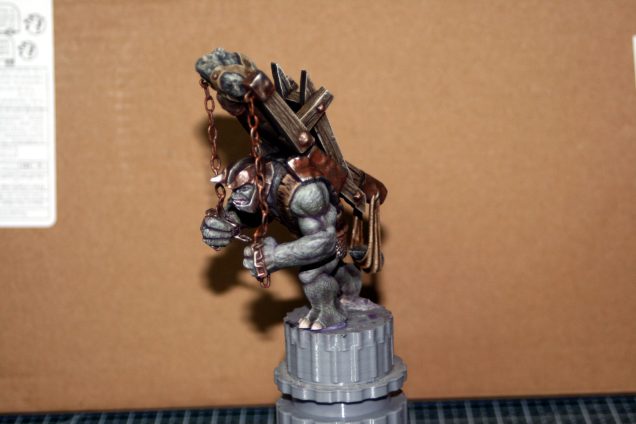 The finished model in acrylics.