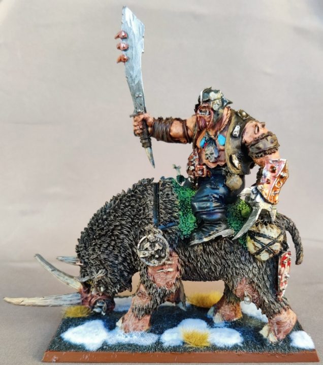 Mournfang cavalry captain
