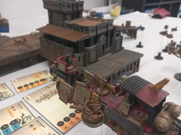 The tug has been upgraded with weapon positions but the best gun for clearing the enemy off the rooftops is on the wrong side so has no arc