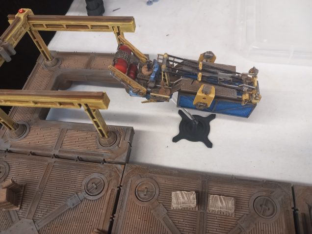 Despite freeing the transcontainer the pirates still had to board it and successfully start it up. If took three turns of bad rolls to finally take off with their prize before company reinforcements arrive.