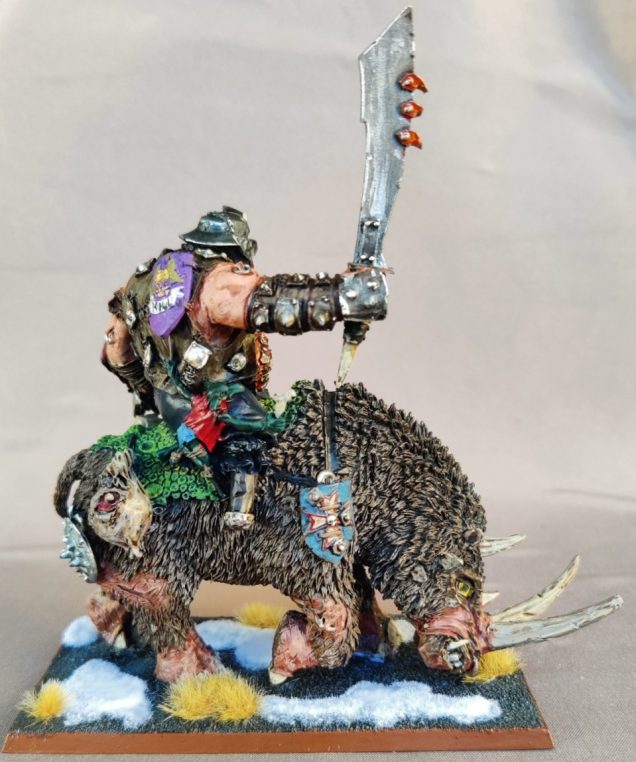 Mournfang cavalry captain