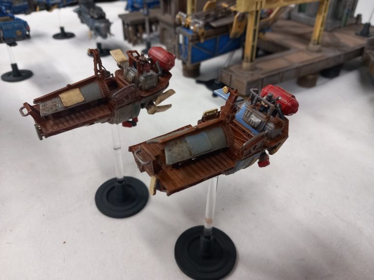 I've painted up everything for the troubled sky campaign, I just need to finish posting that progress. I never go into how I paint things because I'm not the best painter. But here are my boats. These are weaponless civilian vehicles that in game provide no real protection for anyone on board 